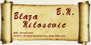 Blaža Milošević vizit kartica